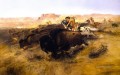 die Büffeljagd 1895 Charles Marion Russell Indianer
